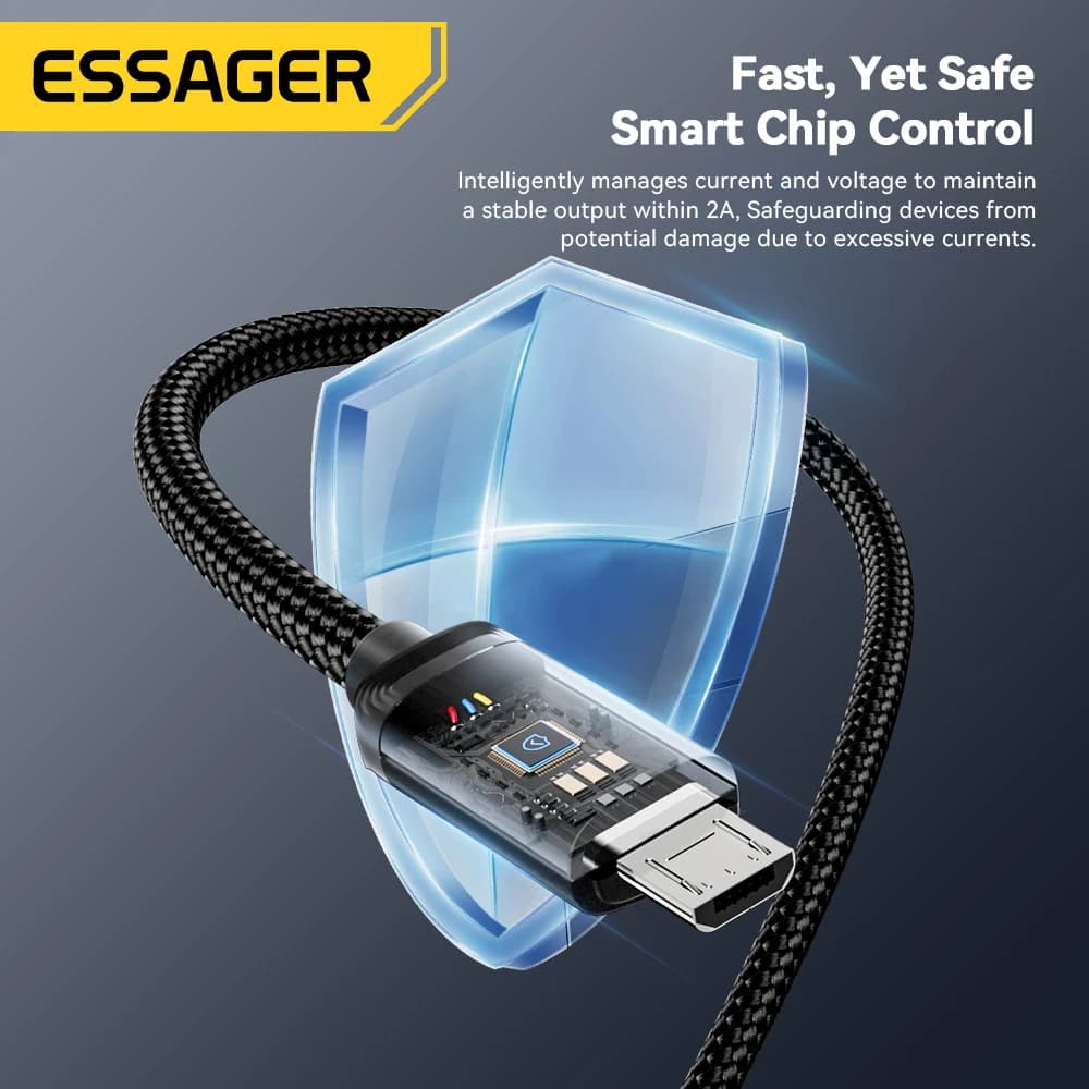 Essager Micro USB Cable Fast Charging Data Cable For Xiaomi Realme Huawei OPPO Samsung Mobile Phone Charger Cord  USB Micro Wire - 4