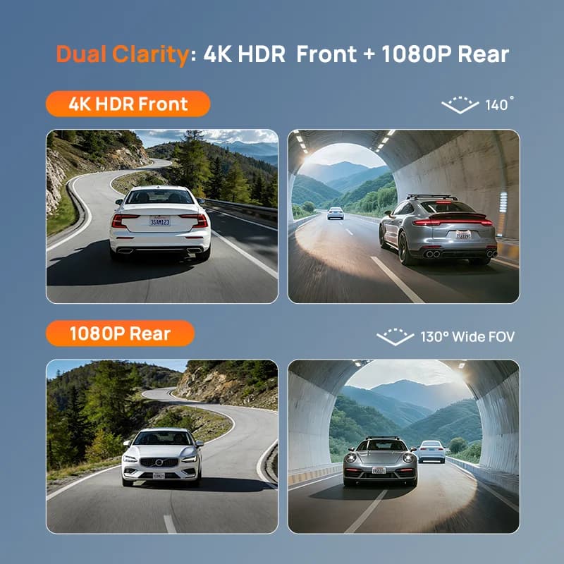 كاميرا سيارة 70mai جديدة أصلية 4K A810Lite HDR مع سوبر كاباسيتور 4G LTE تحكم عن بعد Wi-Fi 6 GPS تحكم صوتي - 3