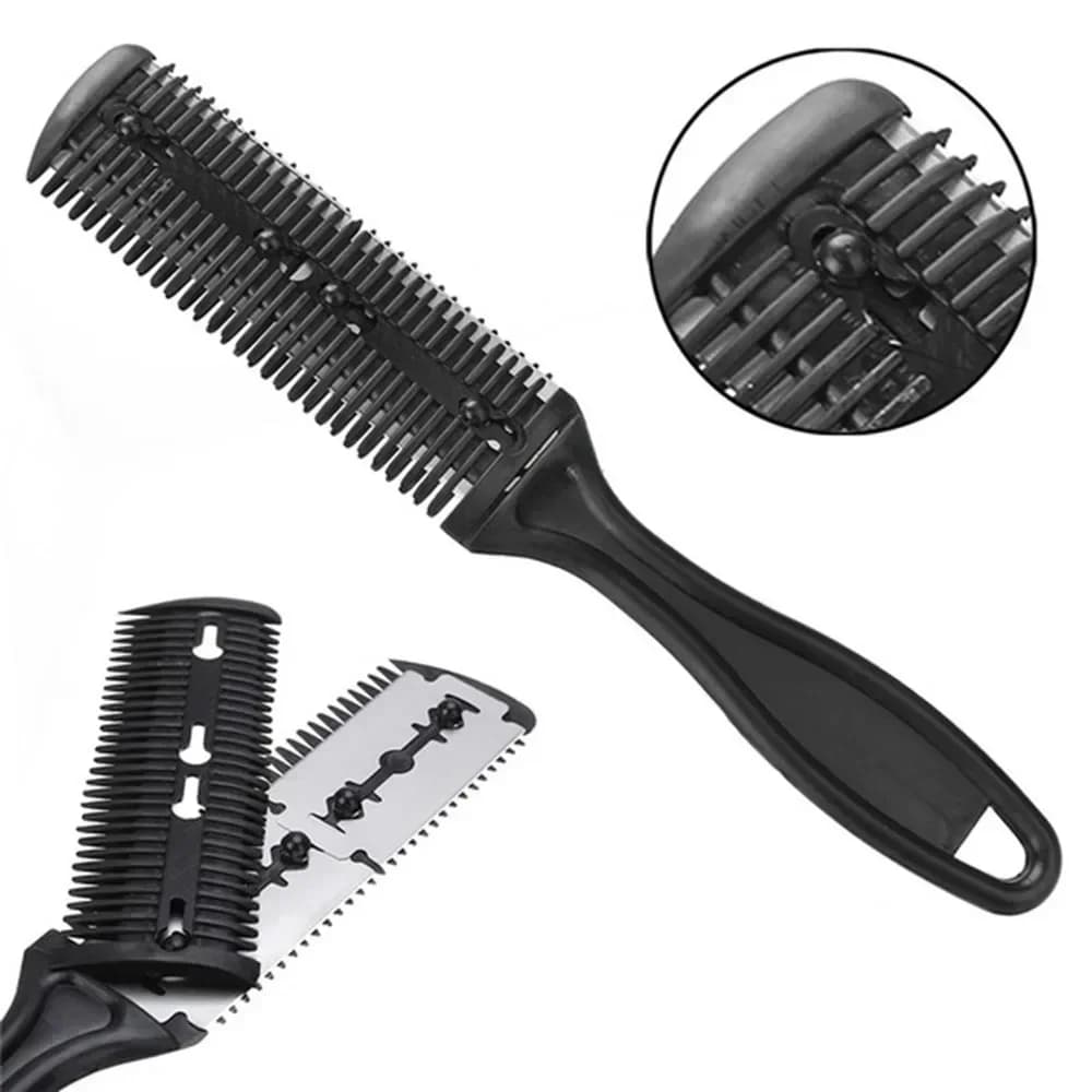 Barber Hair Cutting Comb Thinning Razor Blades Hair Trimmer Cutting Thinning Tools Haircut Brush Barber Tools Hair Shaving Comb - 4