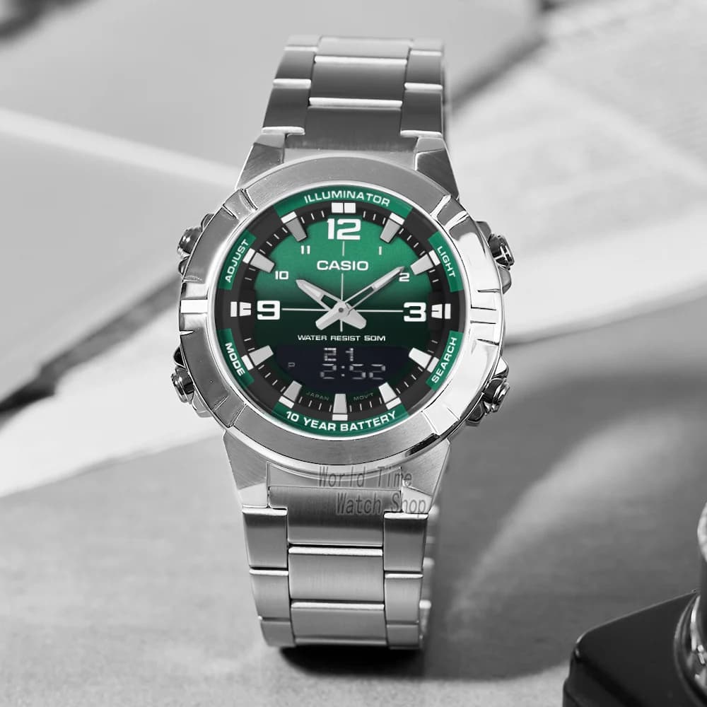 Casio watch for men top luxury set quartz 50m Waterproof  military dual display Watch relogio masculino AMW-870 - 2