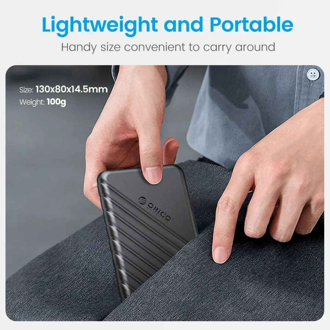 علبة قرص صلب ORICO 2.5 بوصة SATA إلى USB 3.0 Type-C علبة قرص صلب خارجي بسرعة 5 جيجابت في الثانية علبة SSD HDD سعة 6 تيرابايت - 5