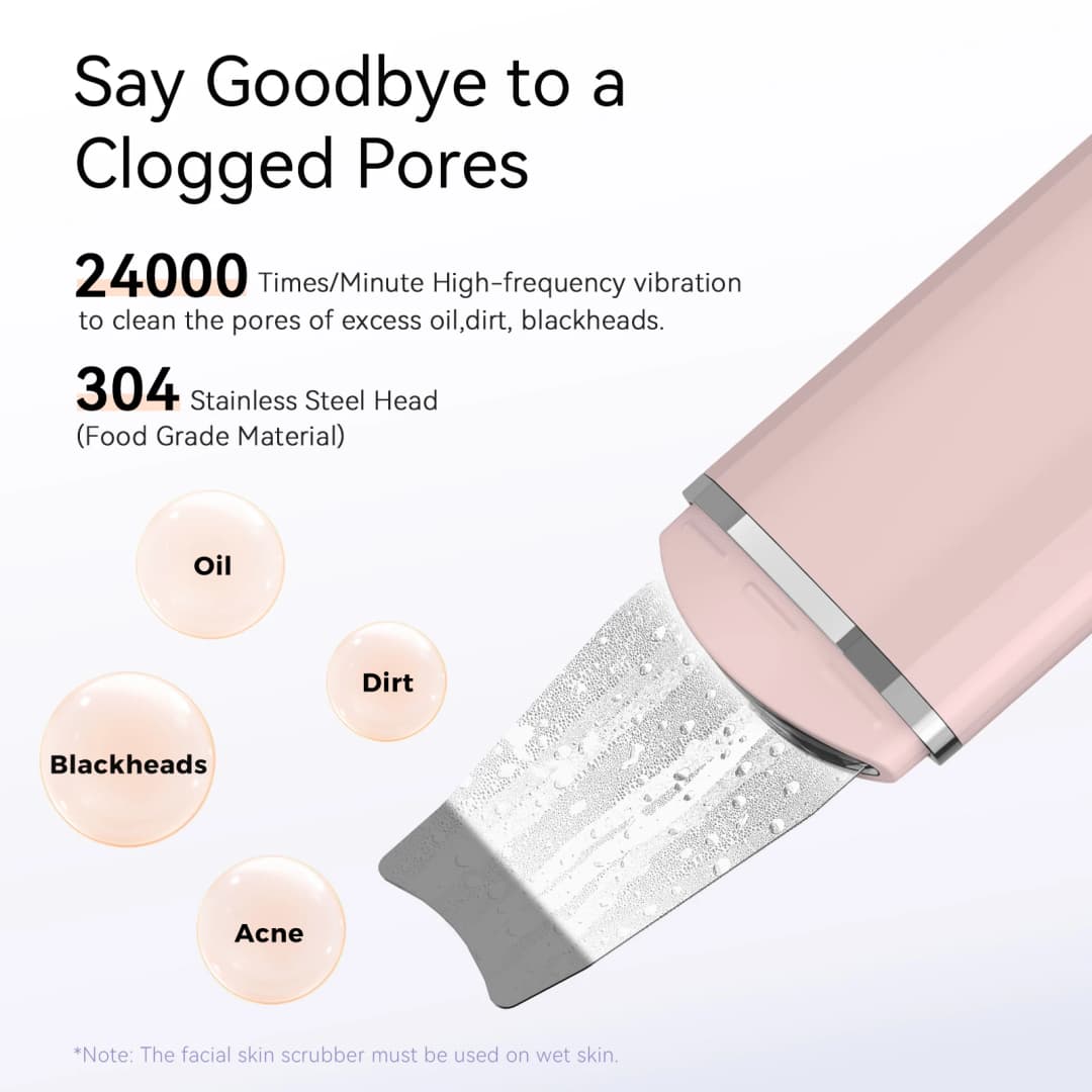 ANLAN Ultrasonic Skin Scrubber Deep Cleaning Peeling Shovel Limpiador Facial Skin Care Face Lifting Machine Ultrasonic Cleaner - 3