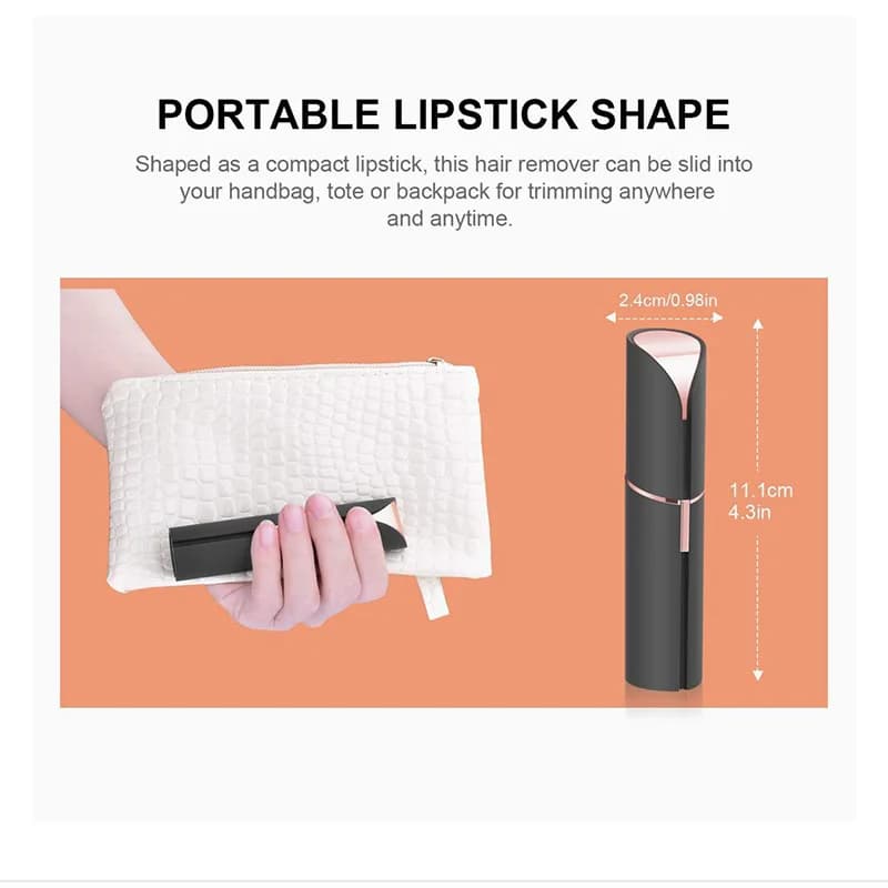 Portable Lipstick Shaped Electric Hair Remover For Women Painless And Effective Facial Hair Removal Home Razor Shaver Tool - 6