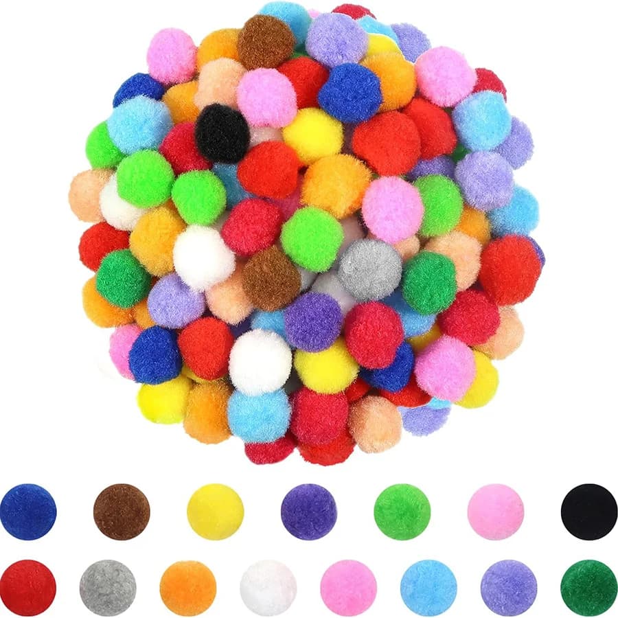 98/198pcs 3cm Colorful Plush Cat Teaser Toy Balls Chew Durable Cat Toy Balls Cat Training Toy Balls For Cat ZSY - 4