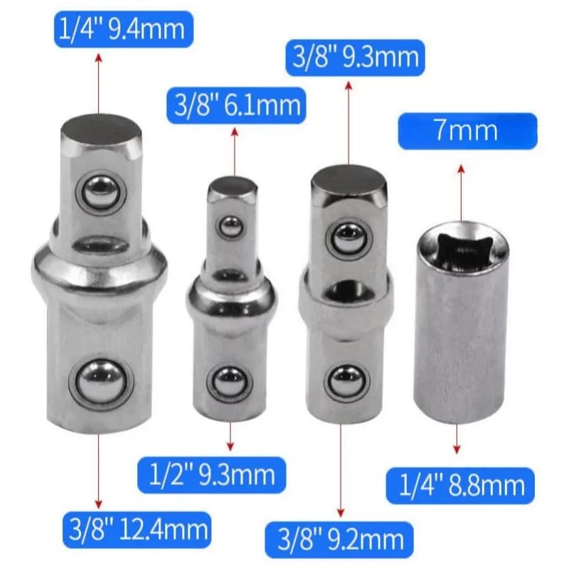 مفتاح تمديد مدمج أوفست 4 مع محول ثنائي الغرض ومقبس سقاطة لأدوات اليد والسيارات - 5