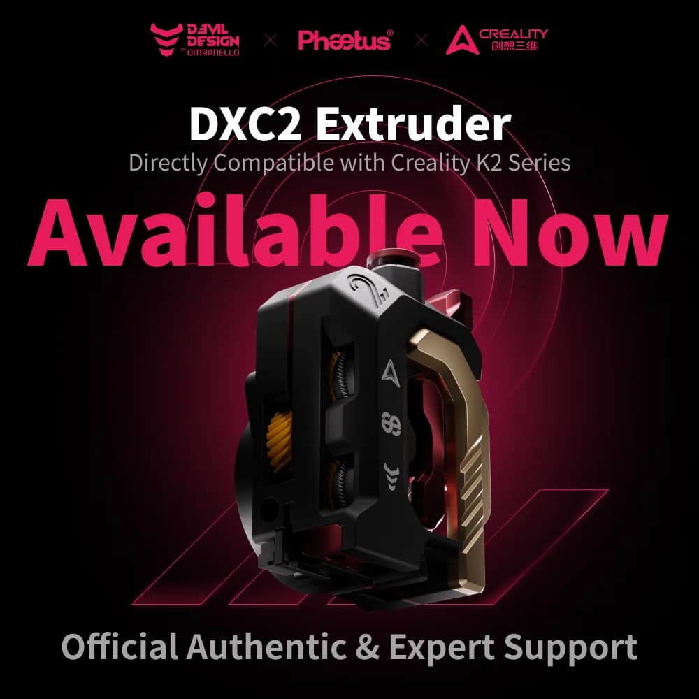 مكبس Phaetus Creality بتصميم شيطاني DXC2 عالي الدقة مغناطيسي تحرير سريع محدث لـ K2 K2PRO K2PLUS