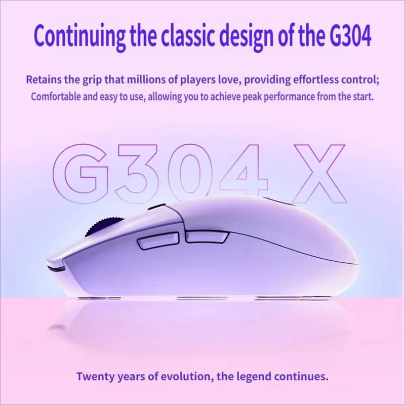 ماوس الألعاب اللاسلكي Logitech G304X الأصلي 100%، ماوس خفيف الوزن للكمبيوتر المحمول والمكتبي وألعاب FPS - 2