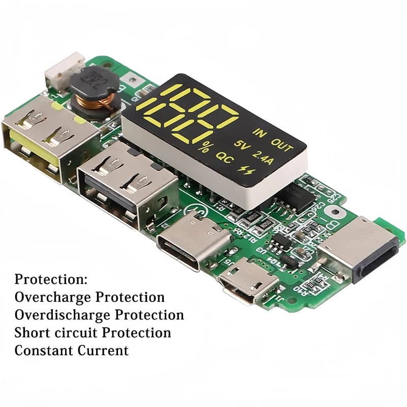18650 Charging Board Dual USB 5V 2.4A Mobile Power Bank Module 186 50 Lithium Battery Charger Board Circuit Protection - 4