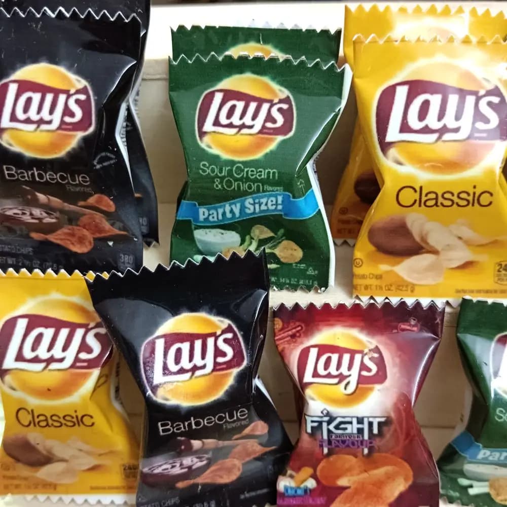 NEW 2Bag with Chips 1/6 Scale Dollhouse Miniature Fried Chips Mini Pretend Food for Blyth BJD Doll House Toys - 6