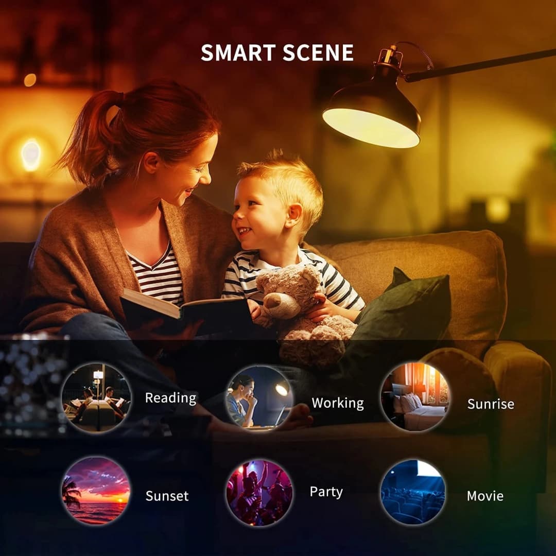 مصباح ليد ذكي Yeelight W3 E26 إضاءة محيطة ملونة/بيضاء تحكم صوتي واي فاي 1700K~6500K متوافق مع Mi Home وAlexa وGoogle SmartThings - 3