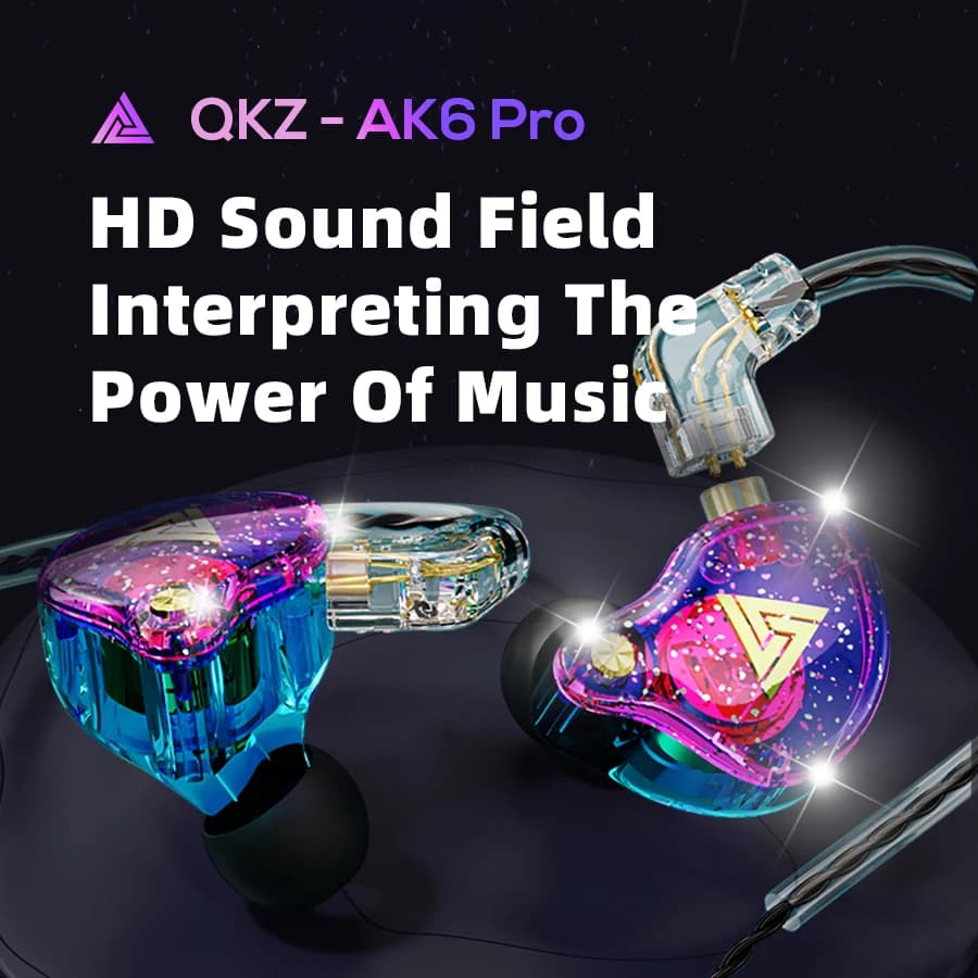 QKZ AK6 EDX Pro 1DD Earphone Copper Dual Driver inear HIFI Stereo headset Monitor Sports Earbuds With Mic Gaming Headphone ZST X - 2