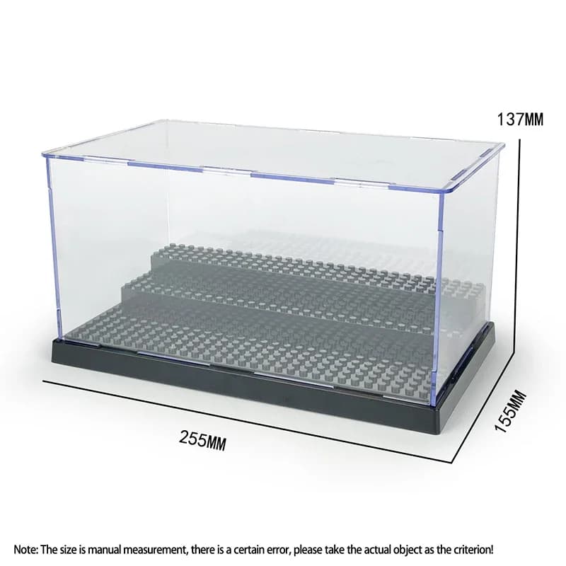 Display Box Container Dustproof Transparent Cover Accessory Base Set City DIY Model Building Blocks Bricks Toy Accessories - 5