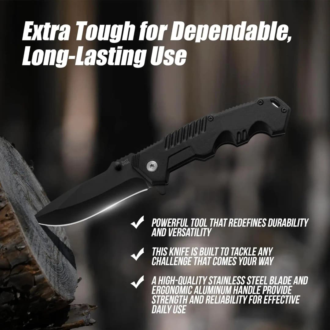Stainless steel convenient folding knife EDC pocket folding knife is suitable for outdoor camping, fishing, survival and hunting - 5