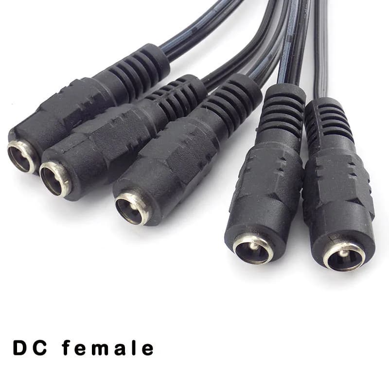 12V DC Extension Connectors Male Female jack Cable Adapter Plug Power Supply 5.5x2.1mm LED Strip Light CCTV Camera 26cm Length - 4