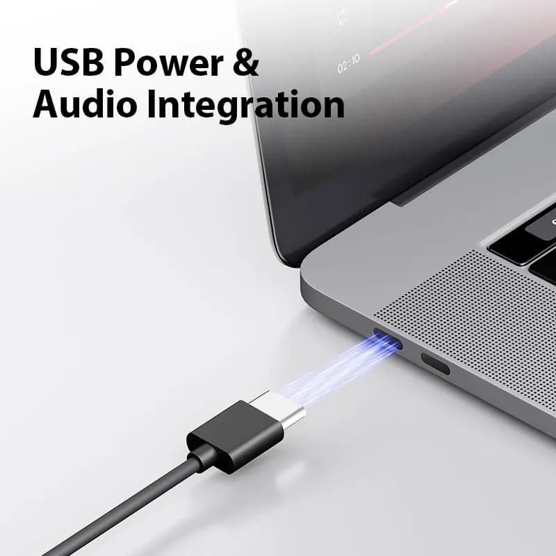 إديفاير R20BT سماعة كمبيوتر تعمل بالـ USB بلوتوث 6.0 مع تأثيرات ضوئية مداخل USB-C AUX - 4