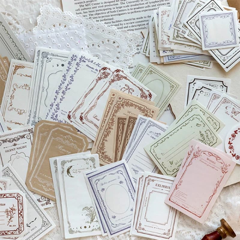 100 قطعة/الحزمة مادة ملاحظات عتيقة ورق قابل للكتابة مثالي لمجلة DIY لوازم القصاصات والقرطاسية - 2