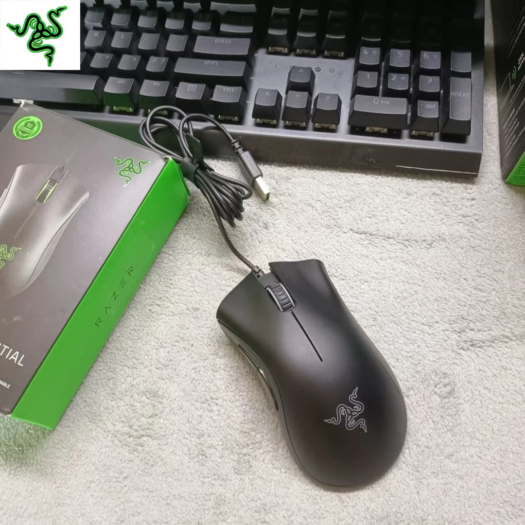 Razer DeathAdder Essential Wired Gaming Mouse 6400DPI Buttons for Laptop PC - Ergonomic Design for Gamers（No Driver Version） - 2