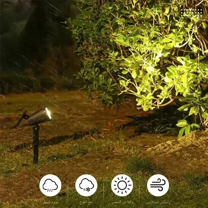 9 LEDs Solar Spotlights,Outdoor IP65 Waterproof,Spot Lights,Brightness Adjustable for Garden Backyard Driveway Patio Law Decor - 6