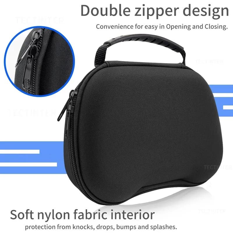 حقيبة حمل وتخزين محمولة لأجهزة PS5 وPS4 وPS3/Xbox Series، حقيبة واقية من EVA لأكسسوارات Nintendo Switch Pro - 5