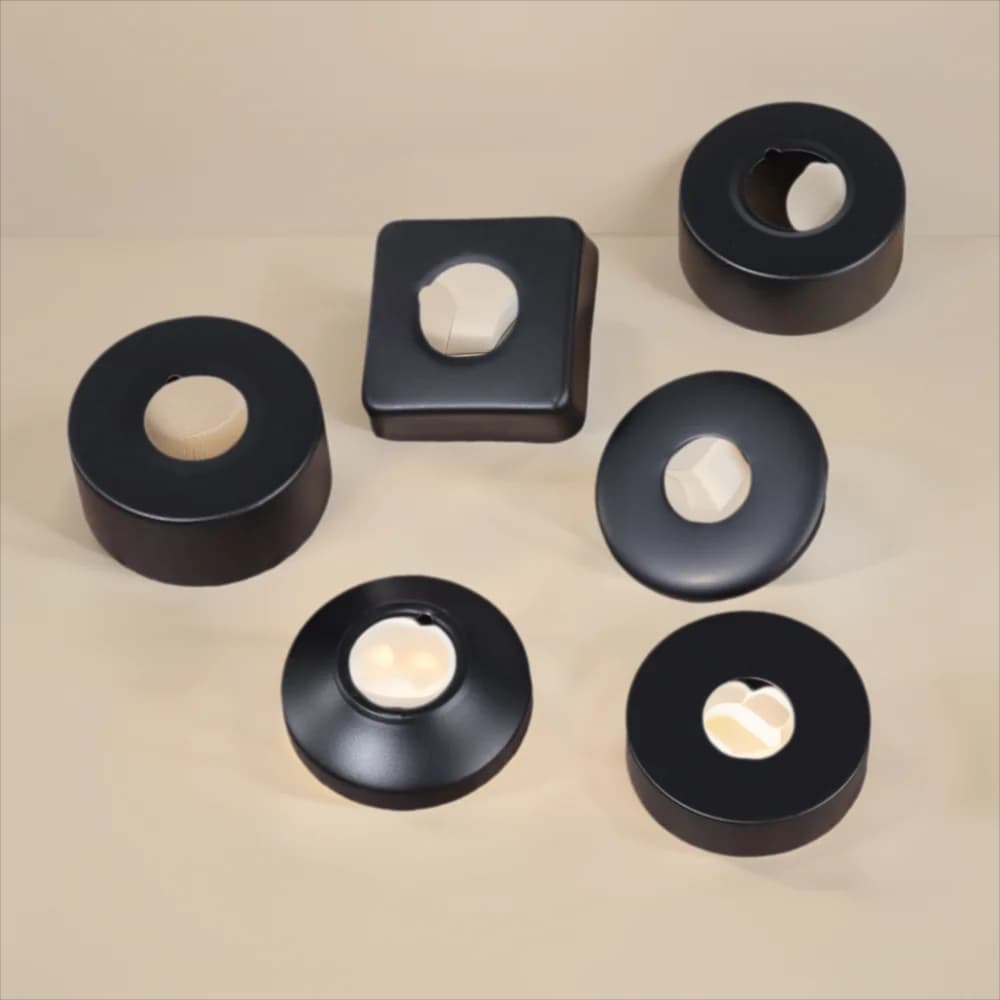 1 Pcs Black Useful Flange Cover Wall Flange Chrome Faucet Decorative Cover Faucet Decor Pipe Wall Covers Faucet Accessories