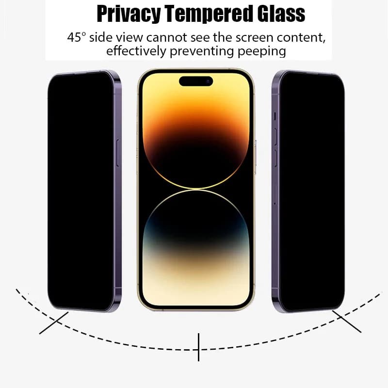For iPhone 16 17 15 14 pro privacy tempered glass for iphone 15 14 13 12 11 pro max iphone14 iphone13 iphone16 iphone 16 pro anti spy screen protector iphone 14pro - 4