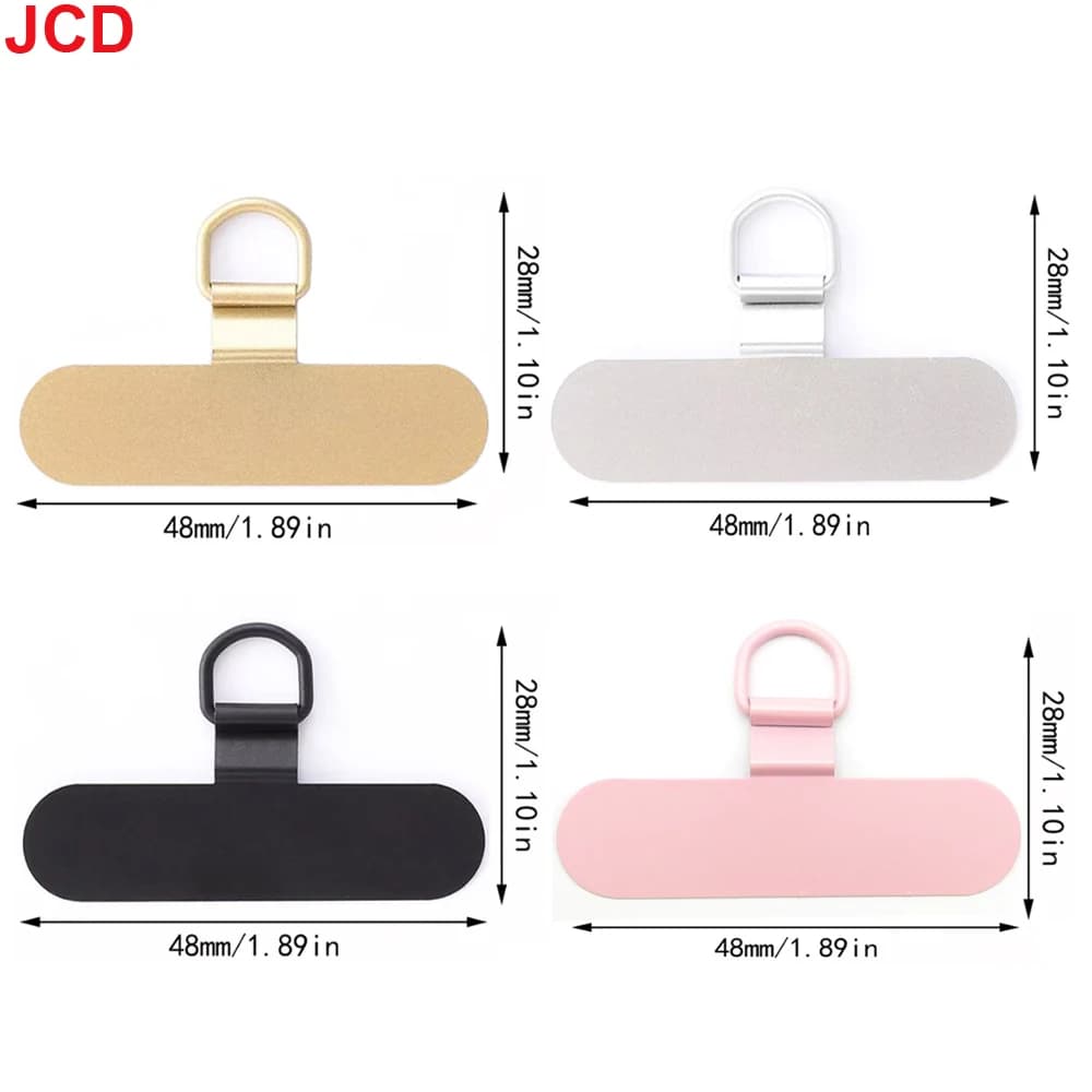 JCD 1/4 قطعة الهاتف المعدني العالمي الحبل طوقا التصحيح دائم رقيقة جدا الهاتف المحمول الرافعة حبل مشبك للبطاقات حزام شنق الحبل تبويب - 5