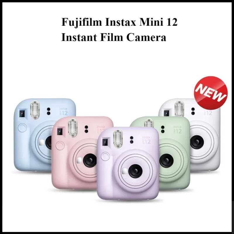Fujifilm Instax Mini 12/ Mini SE Instant 5 Colors Pink / Pastel Blue / Mint Green / Clay White / Lilac Purple Camera Blossom - 3