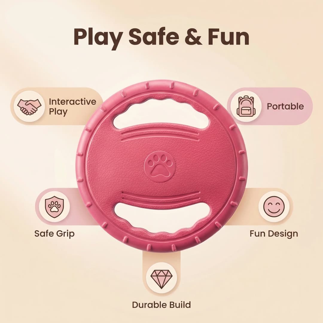 قرص طائر EVA لتدريب الكلاب، لعبة تفاعلية خارجية للجراء، إمدادات لعب، طبق طائر للمضغ، لعبة مائية عائمة - 3