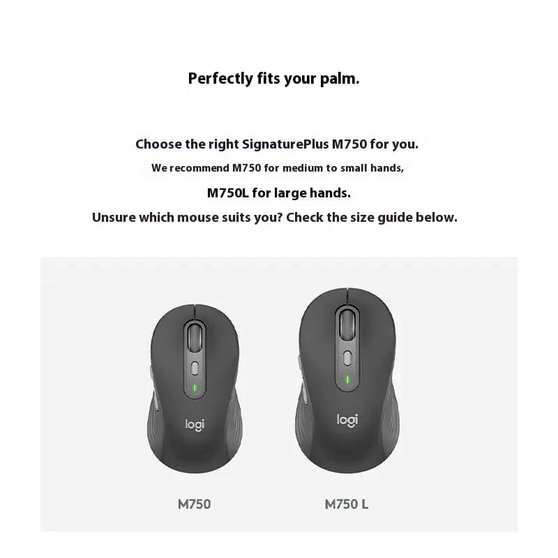 ماوس لوجيتك M750/M650 بلوتوث لاسلكي، للاستخدام المكتبي، هادئ، لأجهزة الكمبيوتر المحمولة الصغيرة/الكبيرة - 4