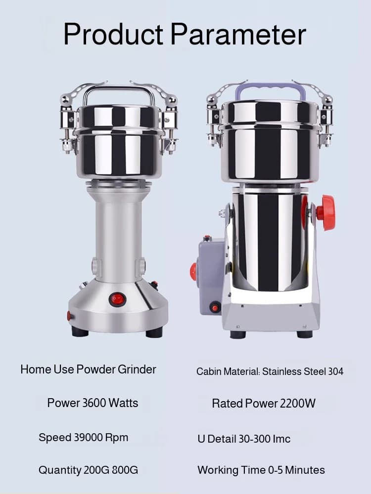 مطحنة حبوب و حبوب و توابل و قهوة و طعام جاف مطحنة طحن آلة طحن مطحنة منزلية مطحنة دقيق - 6