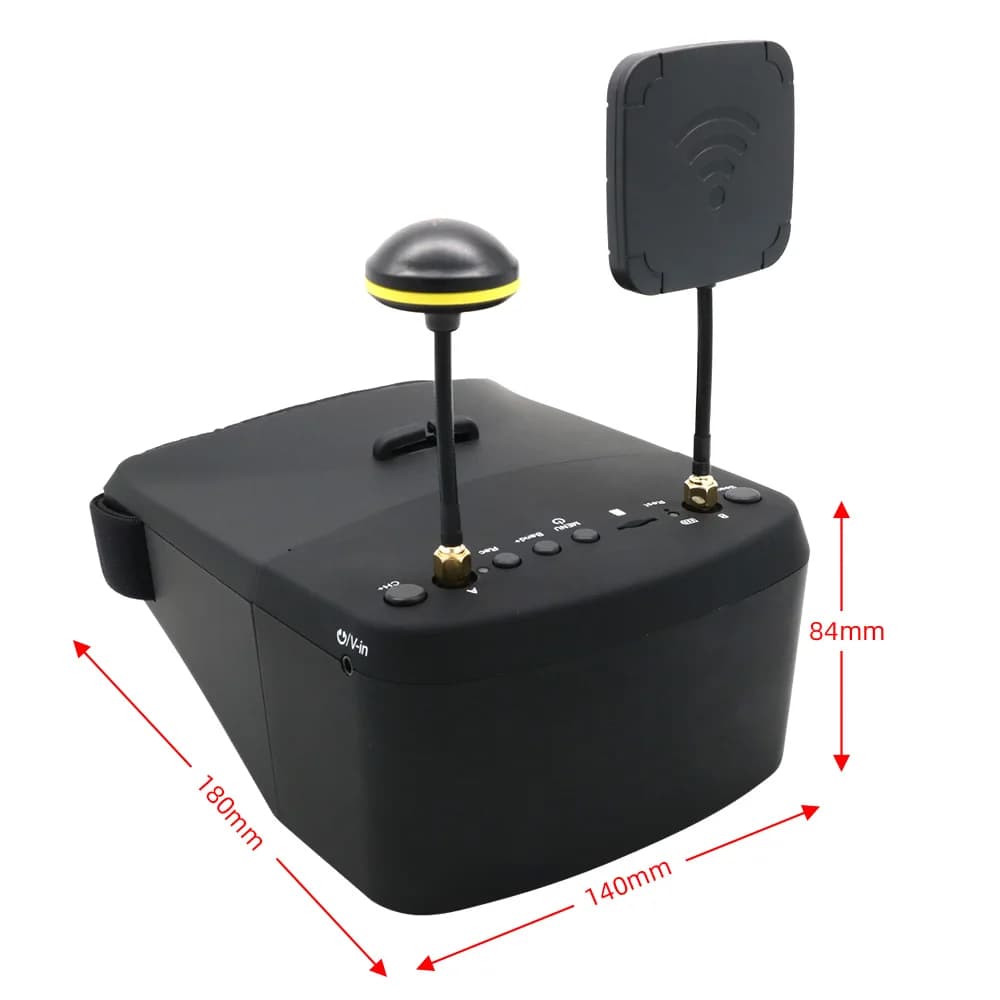 نظارات EV800D FPV بدقة 800*480 وشاشة 5 بوصة مع بطارية لطائرات RC FPV - 2