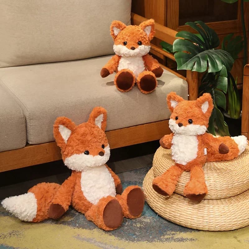 35cm/50cm Cute Fluffy Fox Plush Toy Soft Cartoon Orange Foxes Stuffed Doll Baby Appease Children Birthday Gift - 3