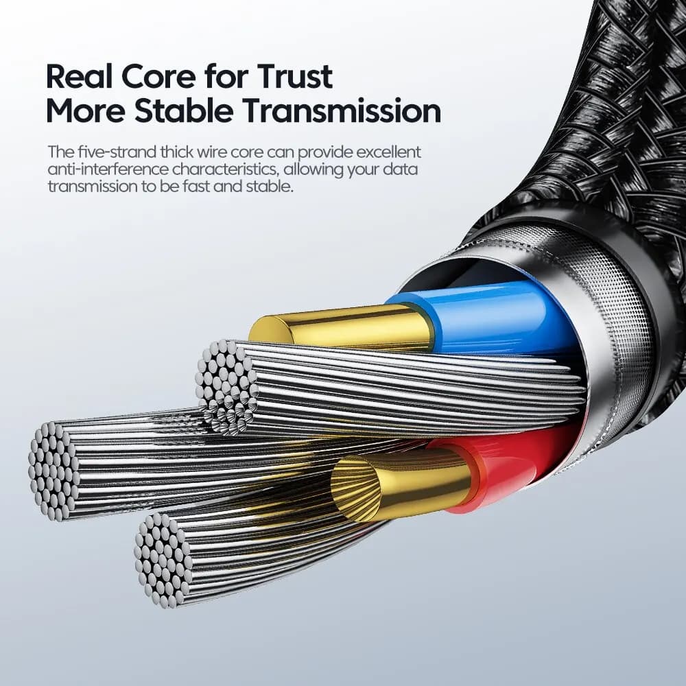 كابل شحن سريع يو اس بي نوع سي من Toocki - متوافق مع ايفون وهواوي وريال مي وون بلس - 4