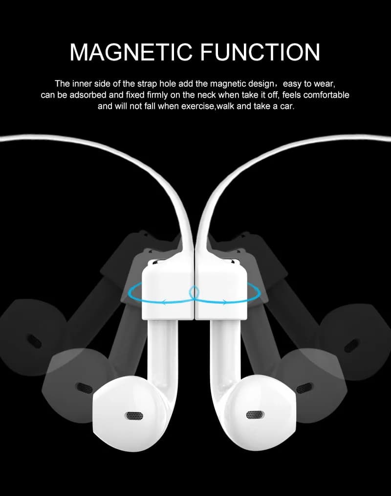 Soft Silicone Anti Lost Magnetic Rope Earphones for Apple Airpods Pro 2 1 3 Huawei FreeBuds Bluetooth Wireless Headphone Straps - 3