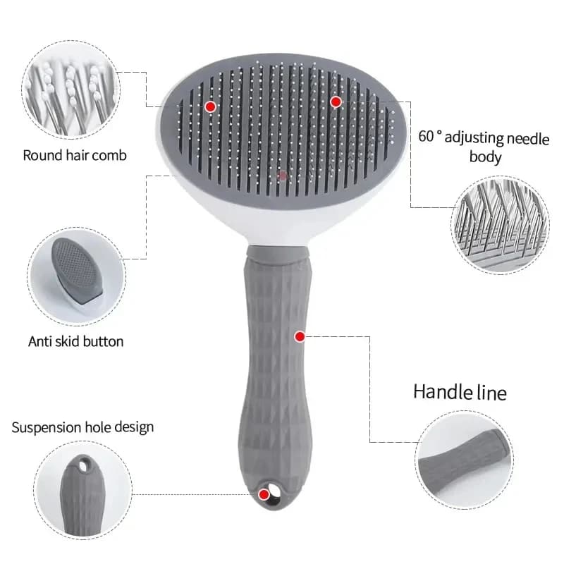 Pet Dog Brush Cat Comb Self Cleaning Pet Hair Remover Brush For Dogs Cats Grooming Tools Pets Dematting Comb Dogs Accessories - 5