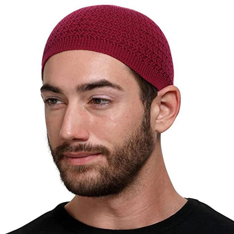 قبعة صلاة محبوكة للرجال والنساء، قبعة شتوية دافئة، إسلامية لرمضان - 6