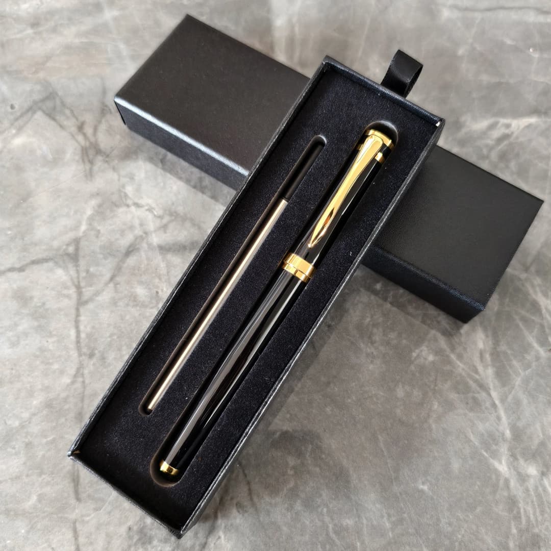 Luxury Metal Ball Point Pen Clip Signature Ballpoint Pens for Business Writing Office Stationery Customized Logo Name Case Gift - 3