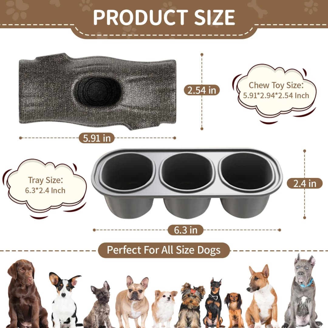 Indestructible Dog Toy for Aggressive Chewers, Frozen Treat Holder with Molds to Keep Large Dogs Busy & Reduce Anxiety - 2