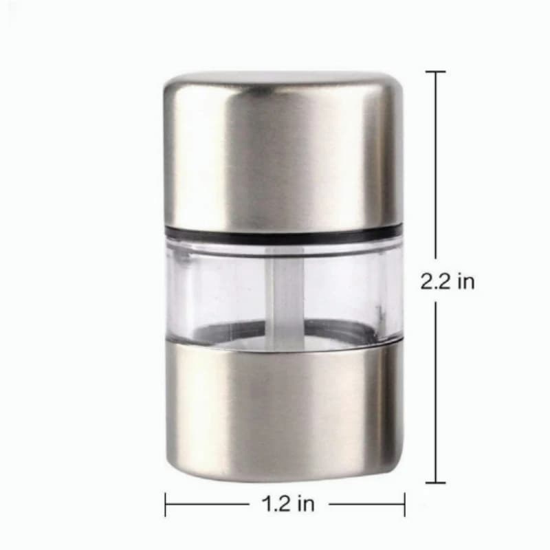 Stainless Steel Portable Mini Grinder Hand Salt and Pepper Grinder for Herbs Pepper Spices Rose Salt Kitchen Grinding Gadget - 5