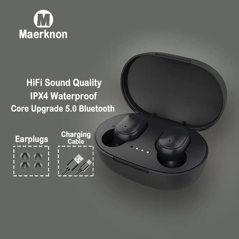 TWS A6S Headset Wireless Earphones Touch Control Bluetooth 5.1 Headphones With Microphone Sports Cycling High Quality Headsets - 6