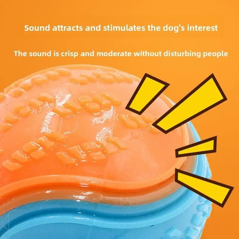 Dog Chew Ball Toy Drinding Teeth Bite-resistant Silicone Ball Puppy Toy Squeaky Teeth Cleaning Training Dog Toy Supplies - 3