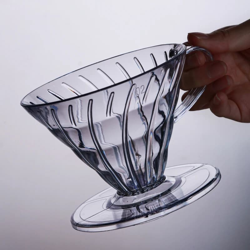 مجموعة صانع القهوة على شكل V بزاوية 60 درجة، كوب مرشح القهوة بالصب، كوب مرشح يدوي حلزوني - 2