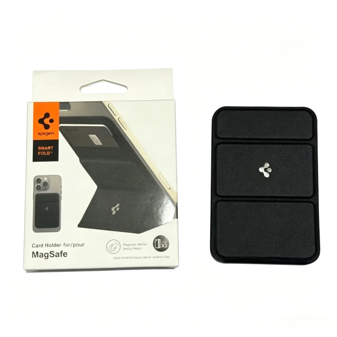 Spigen Magnetic Fold Holder Wallet Card Case For iphone 17 16 15 14 13 12 11 Pro Max For Magsafe With Box Kickstand Wallet Case
