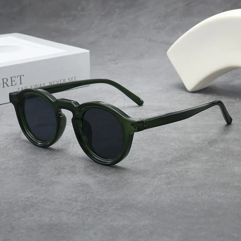 نظارات عصرية مقاومة للأشعة فوق البنفسجية للجنسين بإطار دائري نظارات شمسية عالية الجودة للأشعة فوق البنفسجية خفيفة الوزن لإكسسوارات السفر - 3