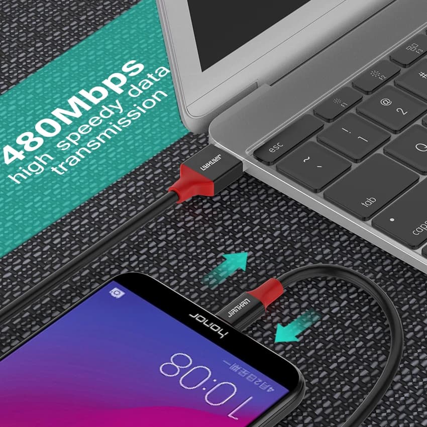 JianHan Micro USB Cable Reversible 3A Fast Charging for Samsung Xiaomi HTC LG Andriod USB Charger Data Cable Mobile Phone Cable - 2