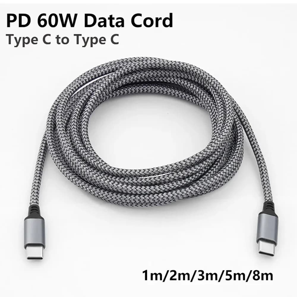 ZIJAZO Type C to Type C PD 60W Fast Charging Cable Type C 3m 5m 8m 10m  Data Cable for iPhone 15 Pro Max Huawei Xiaomi Samsung - 2