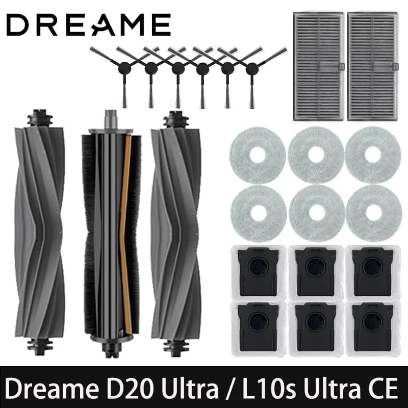 Dreame D20 Ultra / L10s Ultra CE Robot Vacuum Cleaner Accessories Main Side Brush Mop Cloth Hepa Filter Dust Bag Spare Parts