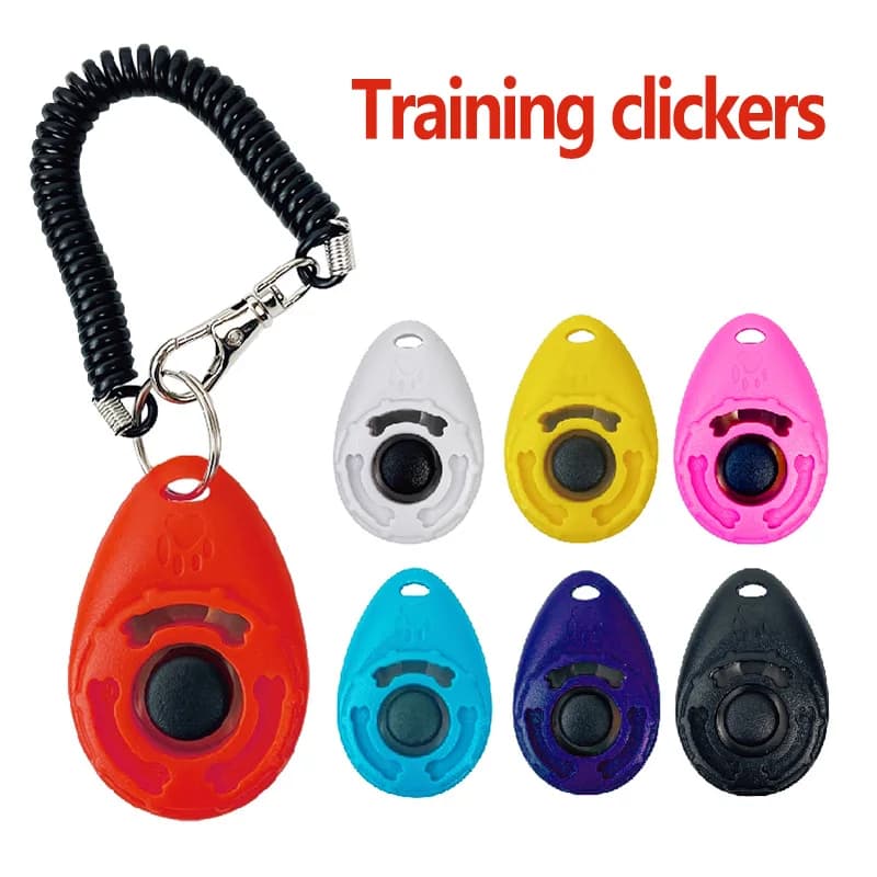Dog Training Clicker Pet Cat Dog Click Trainer Various Style Aid Adjustable WristStrap Sound Key Chain Dog Repeller Pet Product - 2