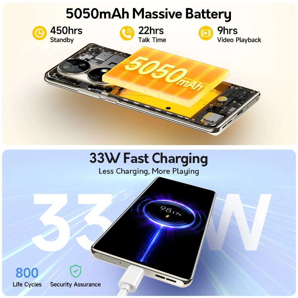 Ulefone Note 17 Pro 6.78" 120HZ AMOLED Curved Display 24GB+256GB MTK  Helio G99108MP Camera 5050mAh Global Versi - 2