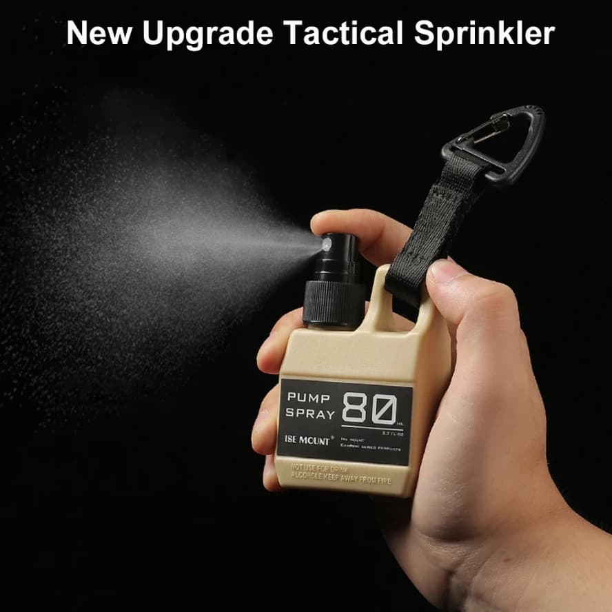 80ml Pump Spray Bottle Portable Empty Cosmetic Containers with Buckle Alcohol Perfume Refillable for Outdoor Camping HikingBlack - 2